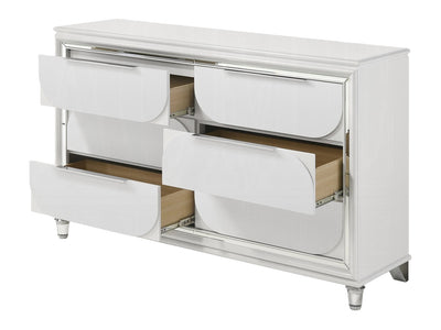 Tarian 64.3" Wide 6 Drawer Dresser With Mirror