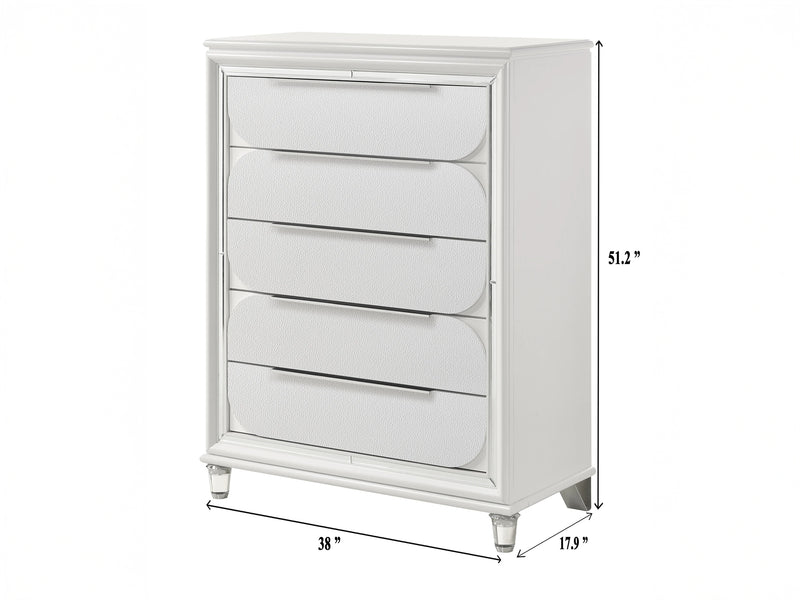 Tarian 38" Wide 5 Drawer Chest