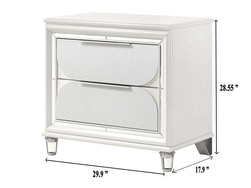 Tarian 28.5" Tall 2 Drawer Nightstand