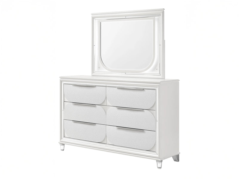 Tarian 64.3" Wide 6 Drawer Dresser With Mirror