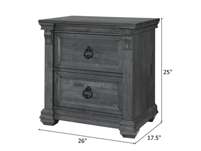 Tatum 25" Tall 2 Drawer Nightstand