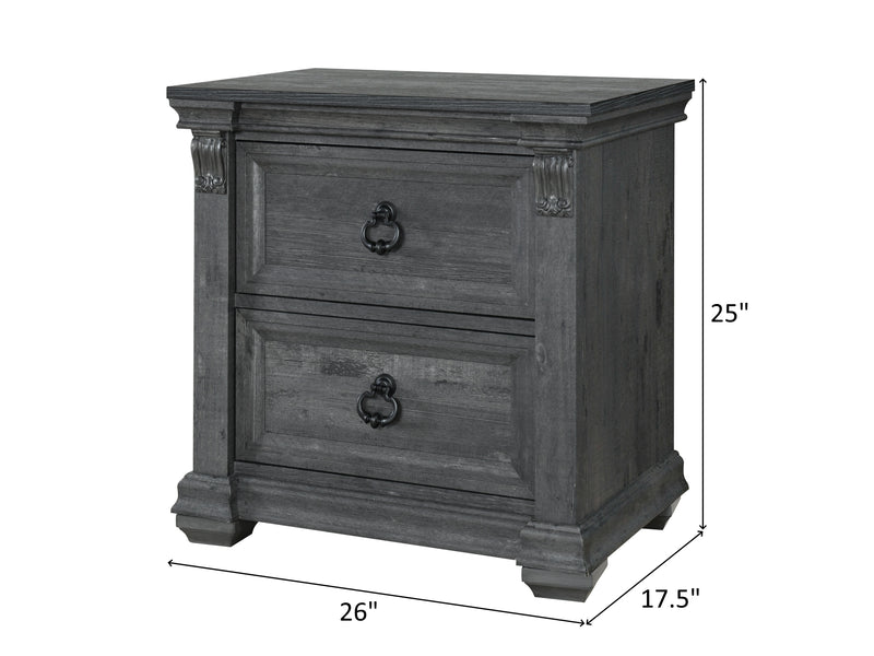 Tatum 25" Tall 2 Drawer Nightstand