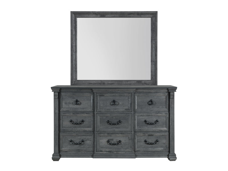 Tatum 63.9" Wide 9 Drawer Dresser With Mirror