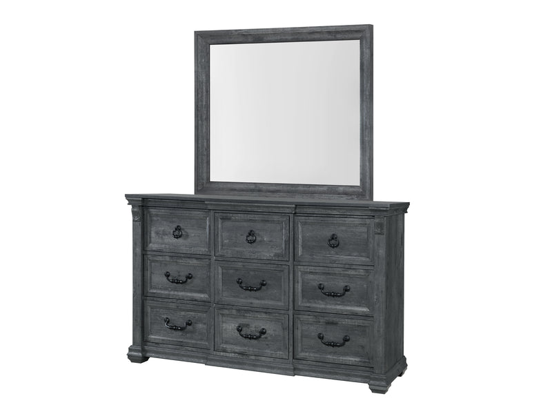 Tatum 63.9" Wide 9 Drawer Dresser With Mirror