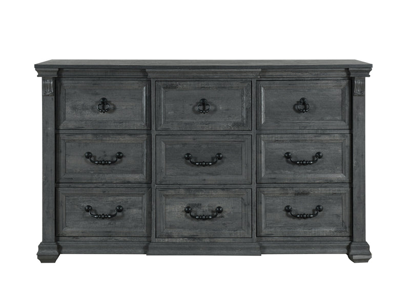 Tatum 63.9" Wide 9 Drawer Dresser With Mirror