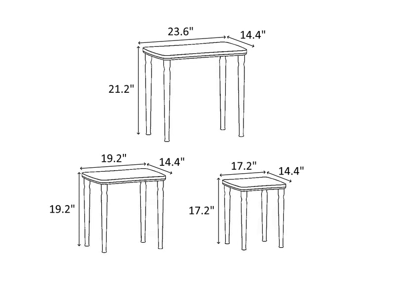 Tawe 21.2" Tall Nesting Table