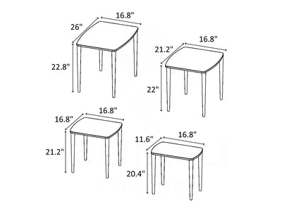 Telve 22.8" Tall Nesting Table