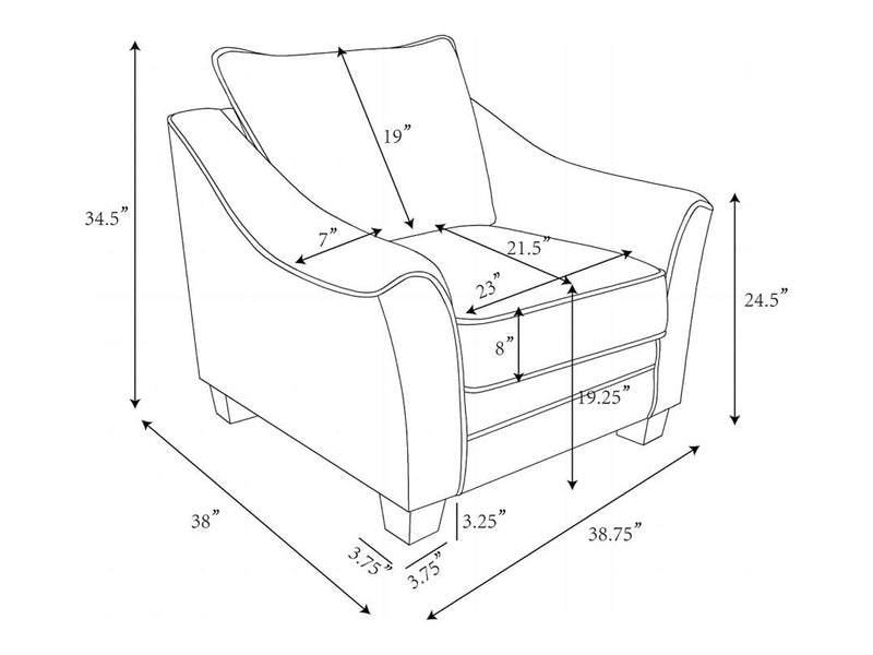 Tomkins 38.7" Wide Armchair
