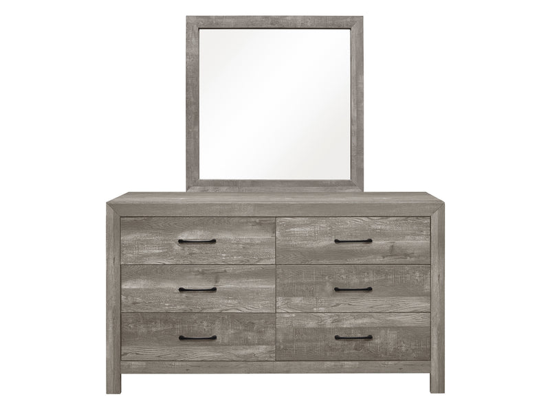 Corbin 58.5" Wide 6 Drawer Dresser With Mirror