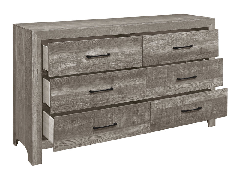 Corbin 58.5" Wide 6 Drawer Dresser With Mirror