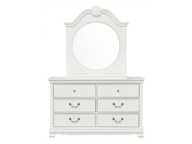 Lucida 54" Wide 6 Drawer Dresser With Mirror