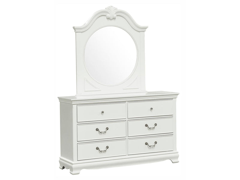 Lucida 54" Wide 6 Drawer Dresser With Mirror