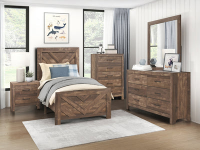 Corbin 58.5" Wide 6 Drawer Dresser With Mirror