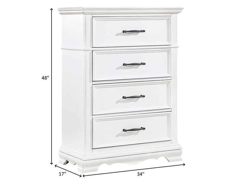 York 34" Wide 4 Drawer Chest