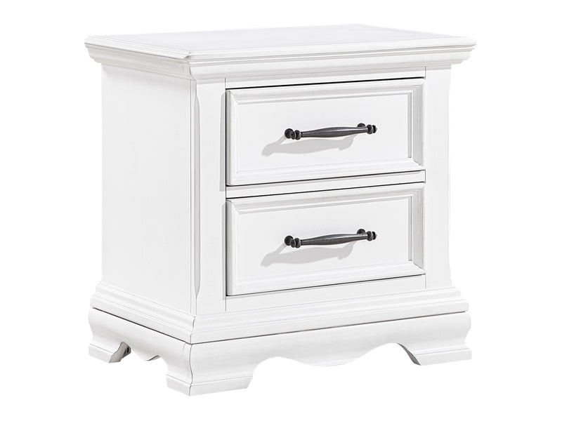 York 24.5" Tall 2 Drawer Nightstand