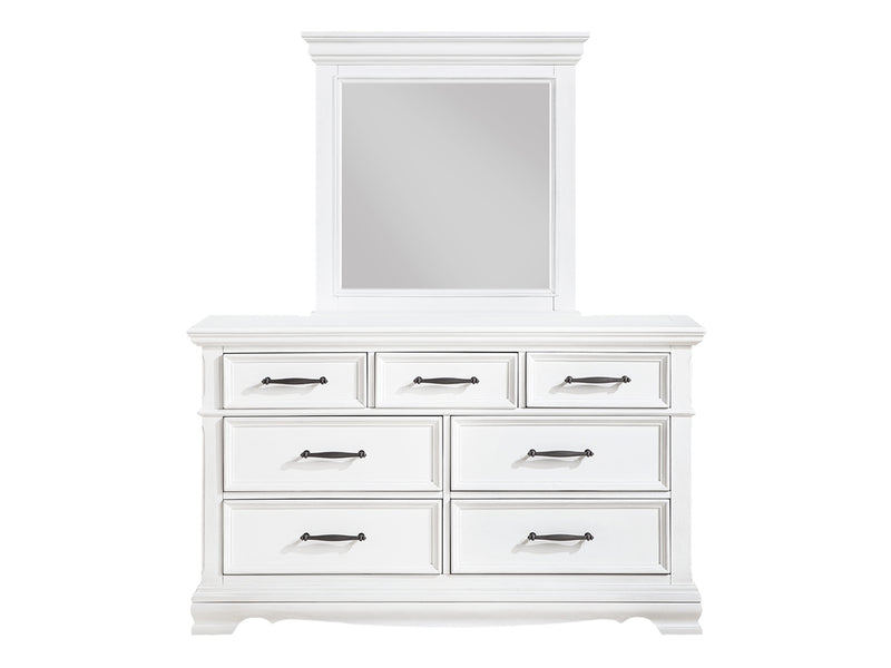 York 56" Wide 7 Drawer Dresser With Mirror