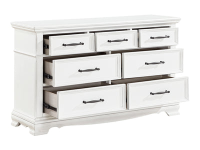 York 56" Wide 7 Drawer Dresser With Mirror