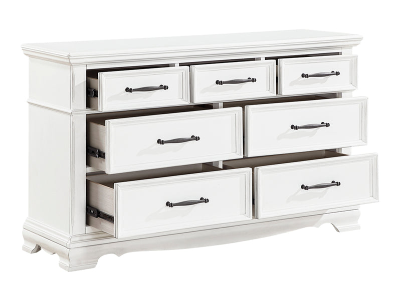 York 56" Wide 7 Drawer Dresser With Mirror