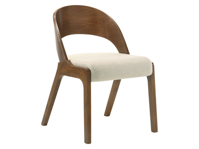 Woodson 19.8" Wide Walnut Frame Dining Chair (Set of 2)