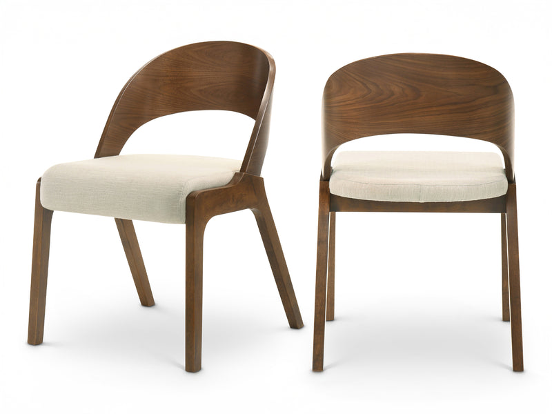 Woodson 19.8" Wide Walnut Frame Dining Chair (Set of 2)