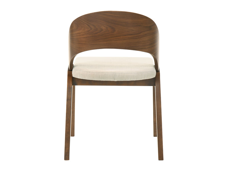 Woodson 19.8" Wide Walnut Frame Dining Chair (Set of 2)