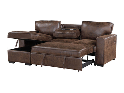 U0203 Convertible Leather Sectional