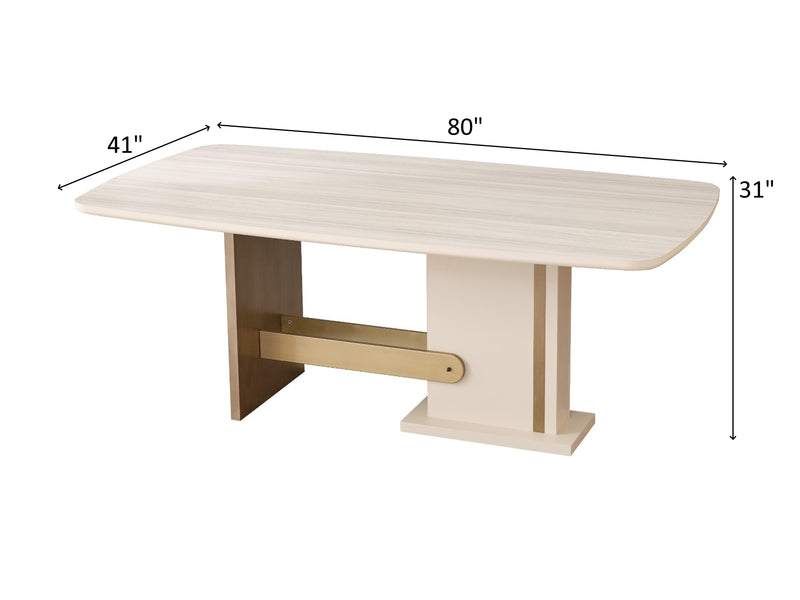 Urla 80" Wide 6 Person Dining Table