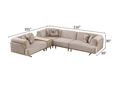 Urla 116" / 101" Wide Sectional