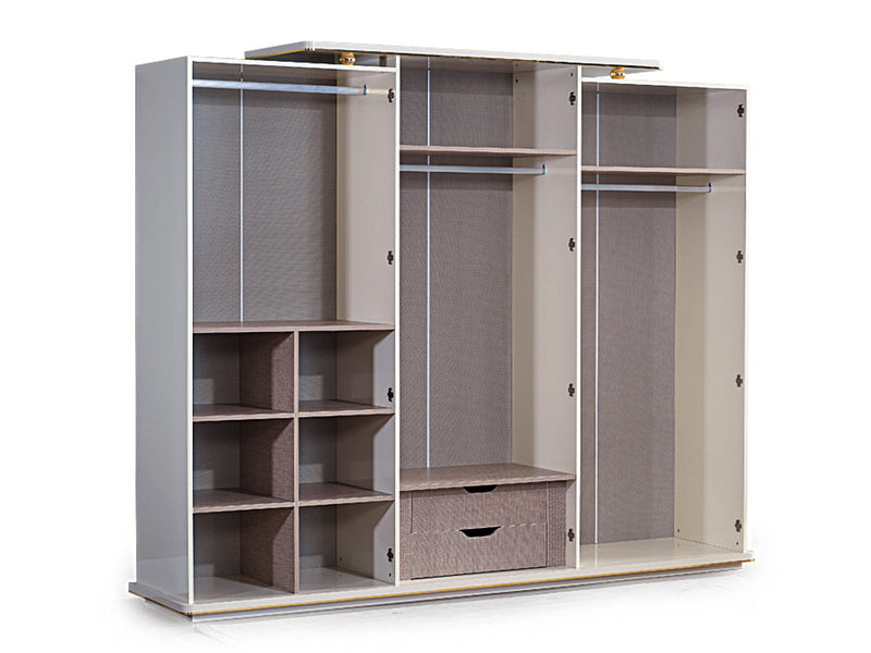 Valence 102" Wide 6 Door Wardrobe