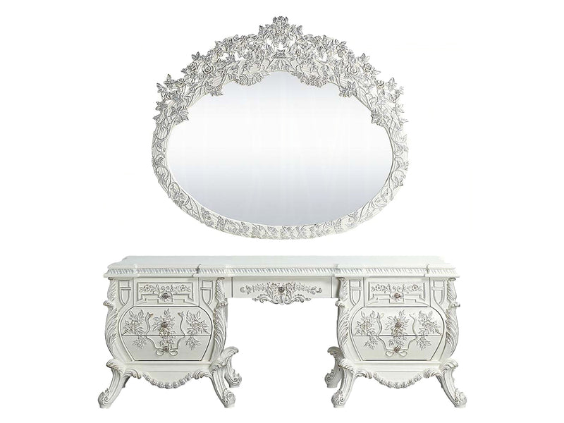 Vanaheim 90" Wide 7 Drawer Makeup Vanity Set