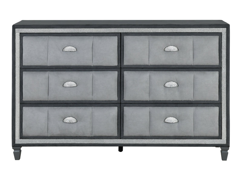 Vanna 60" Wide 6 Drawer Dresser With Mirror