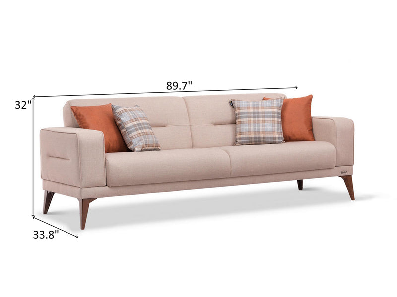 Vegas Ottoman 89.7" Wide Convertible Sofa