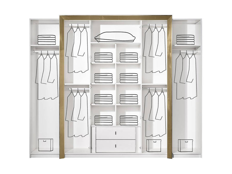 Vega 108" Wide Wardrobe