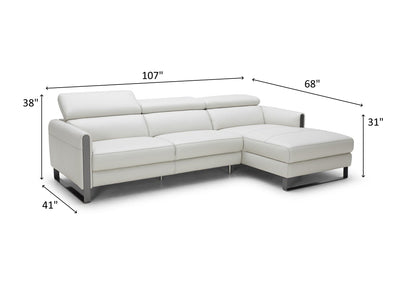 Vella Premium 107" / 68" Wide Leather Sectional