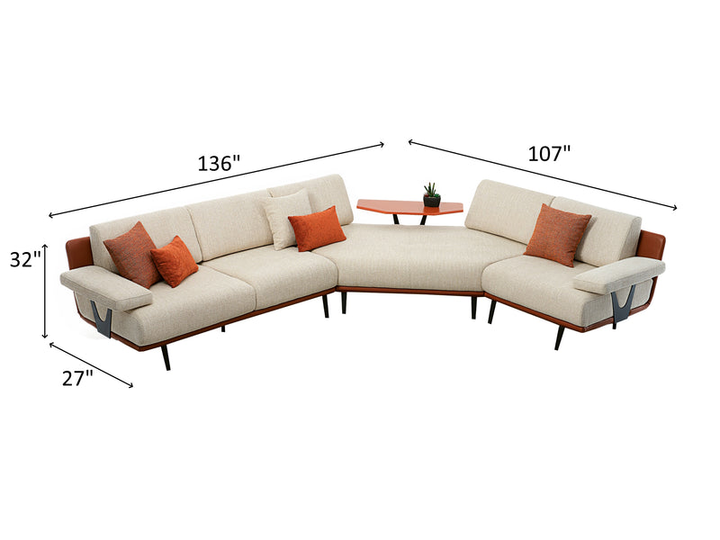 Venedi 136" / 107" Wide Sectional