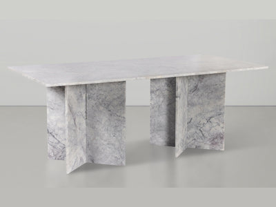 Veronam 78" Wide Genuine Marble Dining Table