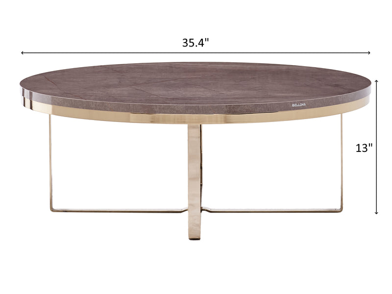 Veronica 35.4" Wide Round Coffee Table