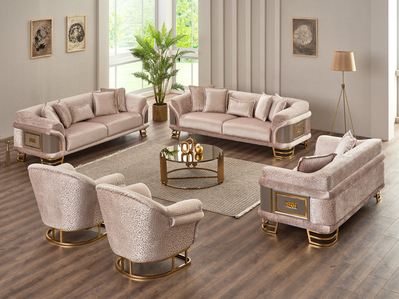 Versace Gold 95.2" Wide Sofa