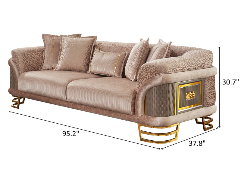 Versace Gold Living Room Set