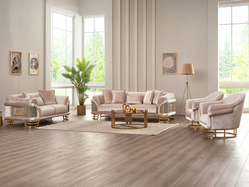 Versace Gold Living Room Set