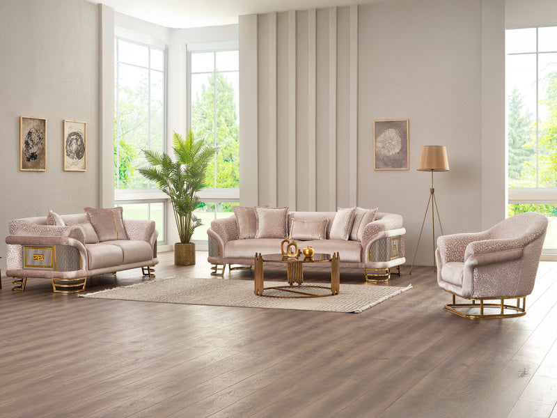 Versace Gold 95.2" Wide Sofa