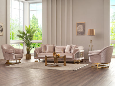 Versace Gold 95.2" Wide Sofa