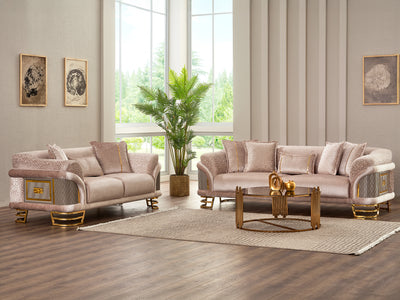 Versace Gold 95.2" Wide Sofa