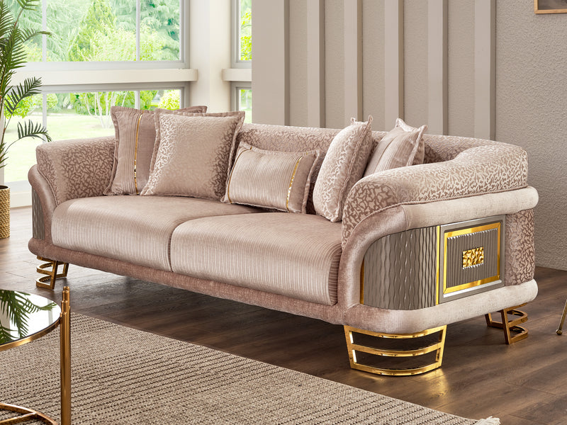 Versace Gold 95.2" Wide Sofa