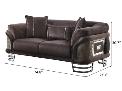 Versace Silver Living Room Set