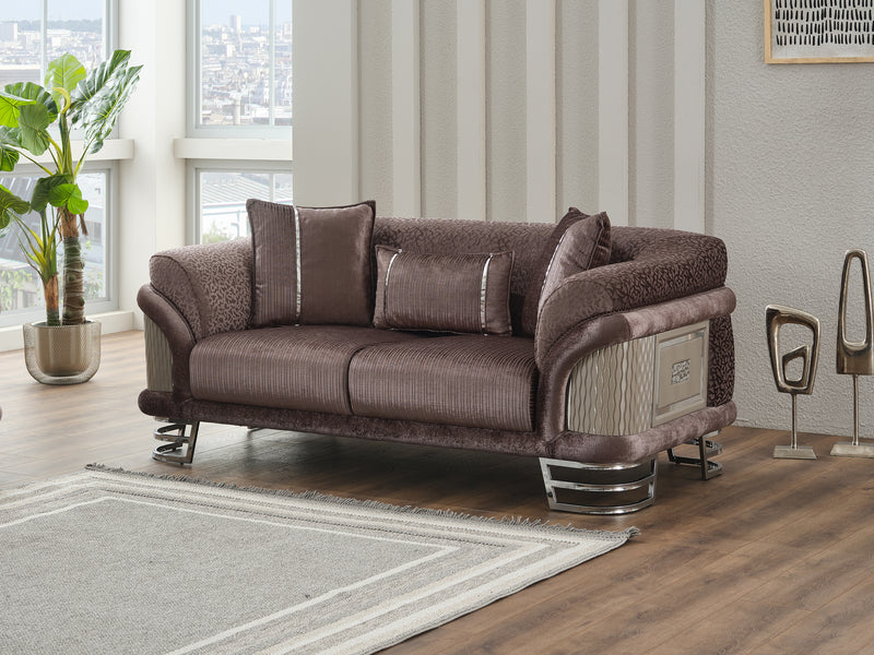 Versace Silver Living Room Set