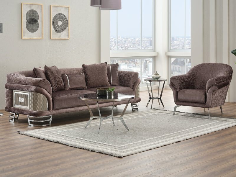 Versace Silver 95.2" Wide Sofa