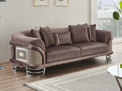 Versace Silver Living Room Set