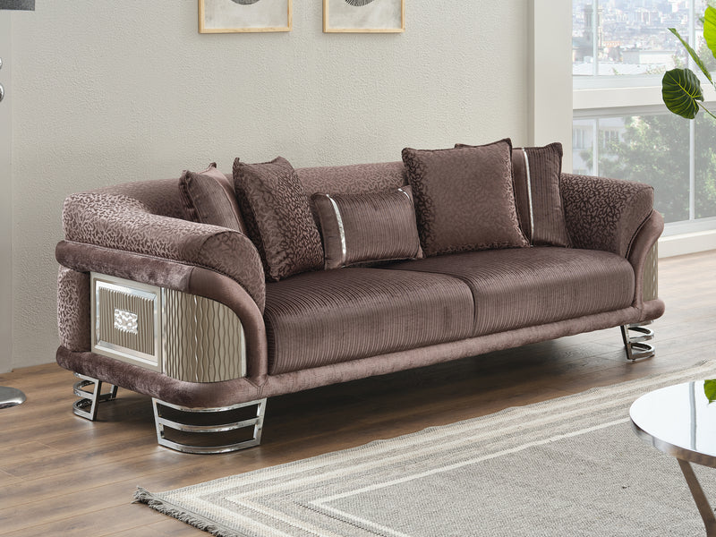 Versace Silver Living Room Set