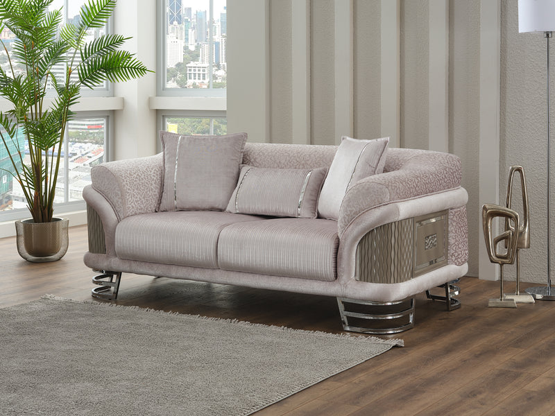 Versace Silver Living Room Set